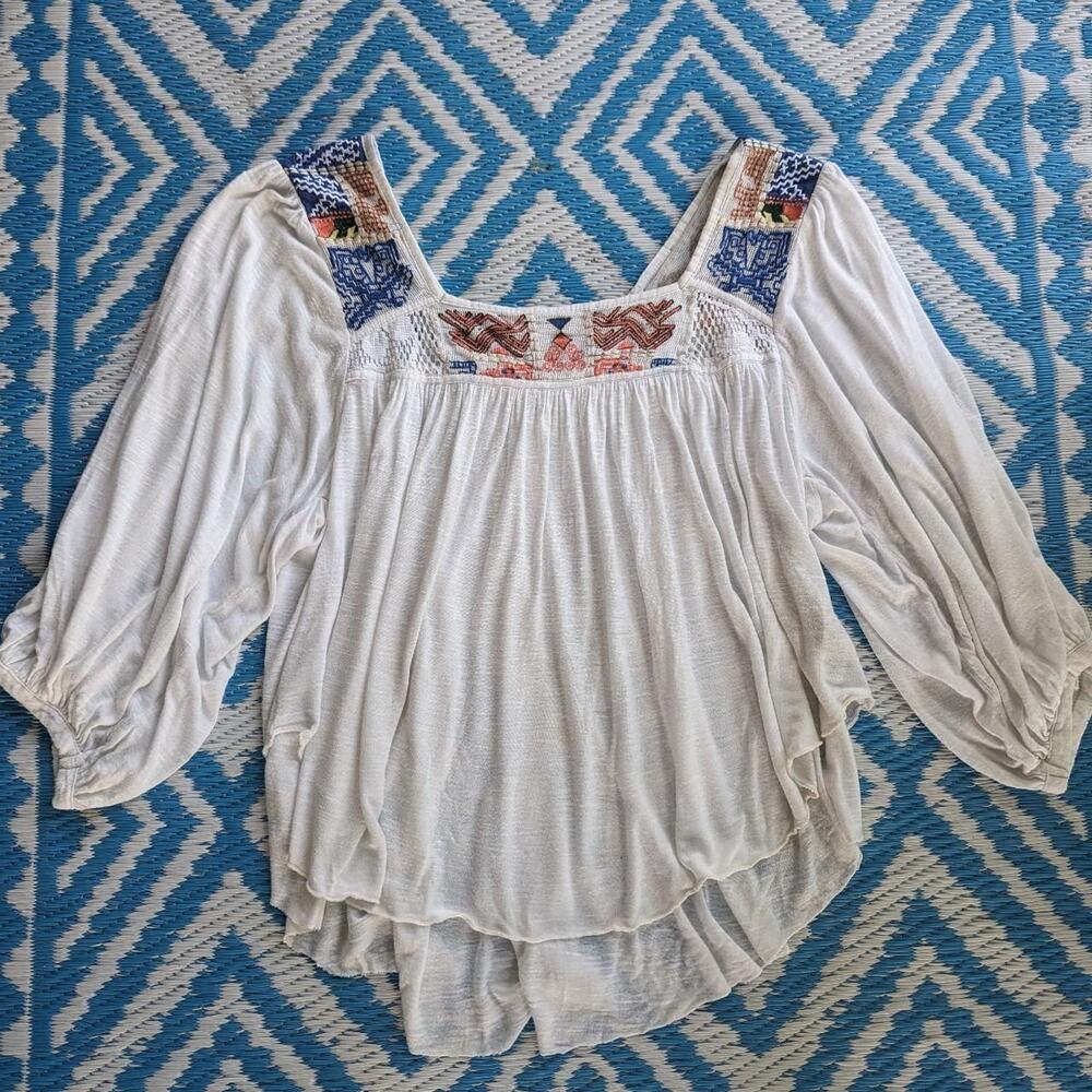 Free People Cropped Peasant Top